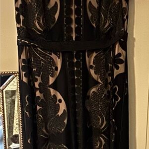 BCBG Black and Cream Maxi Dress